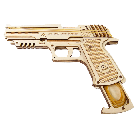 Image of UGears Wolf-01 Mechanical Handgun