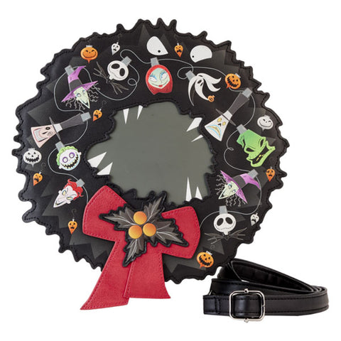 Image of Loungefly - Nightmare Before Christmas - Wreath String Lights Glow Crossbody