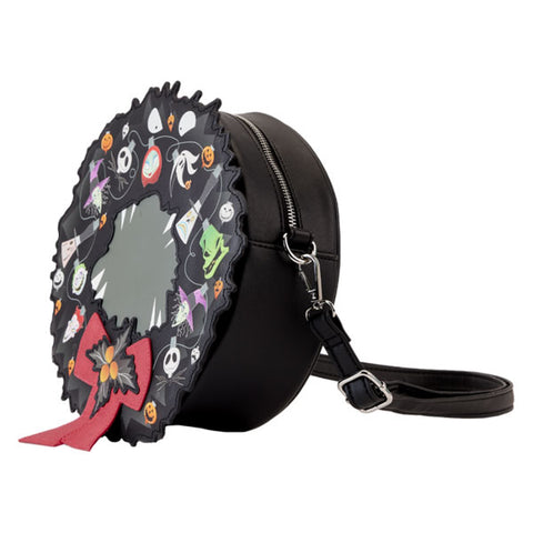 Image of Loungefly - Nightmare Before Christmas - Wreath String Lights Glow Crossbody