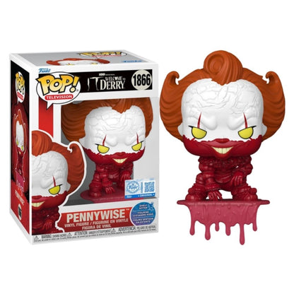 It: Welcome to Derry - Pennywise Bloody Shelf Sitter US Exclusive Pop! Vinyl