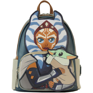 Loungefly - Star Wars - The Mandalorian - Ahsoka with Grogu Precious Cargo Mini Backpack