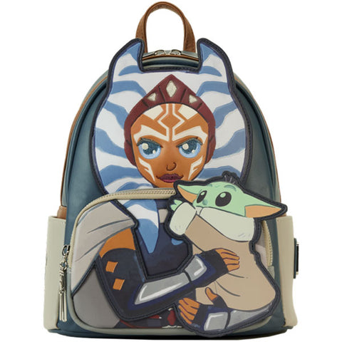 Image of Loungefly - Star Wars - The Mandalorian - Ahsoka with Grogu Precious Cargo Mini Backpack