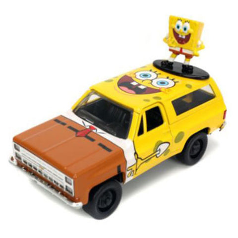 Image of SpongeBob SquarePants - SpongeBob SquarePants & 1980 Chevy K5 Blazer 1:32 Scale Hollywood Ride