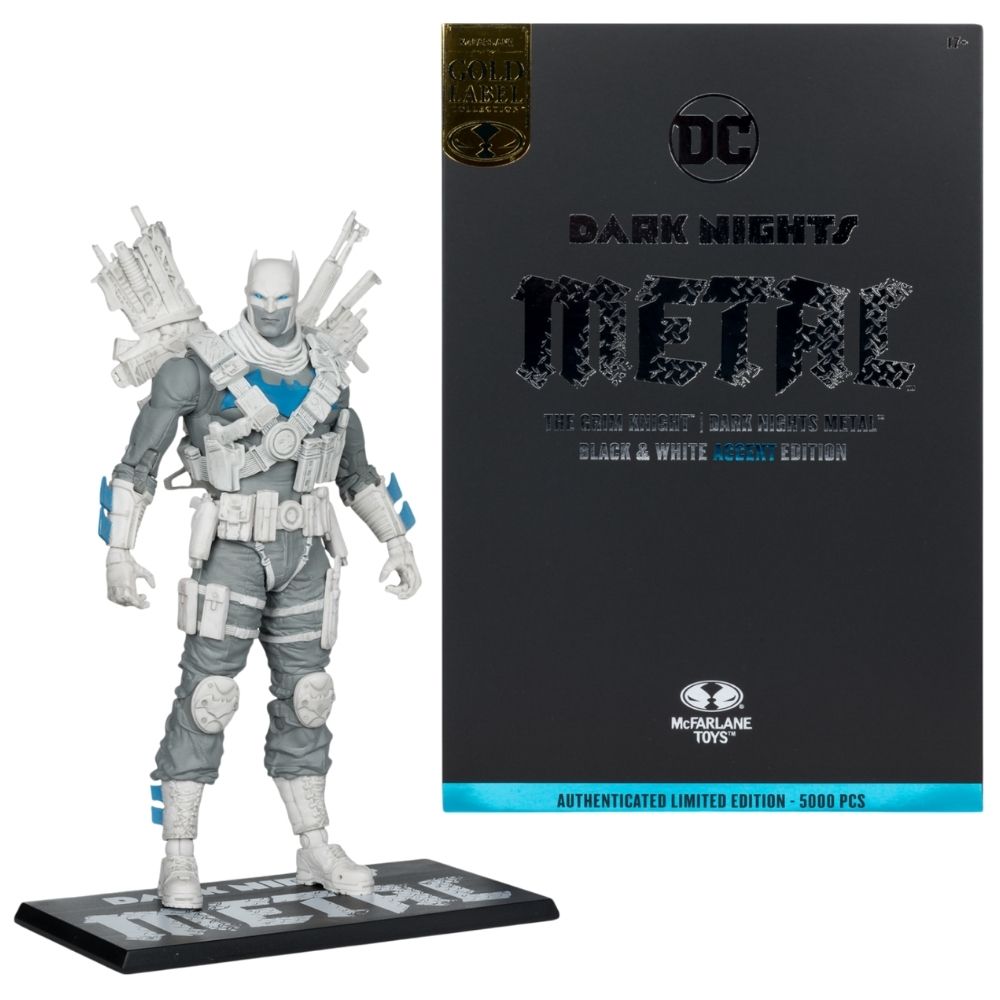 DC - The Grim Knight B&W With Accent Gold Label 7 Inch Figure