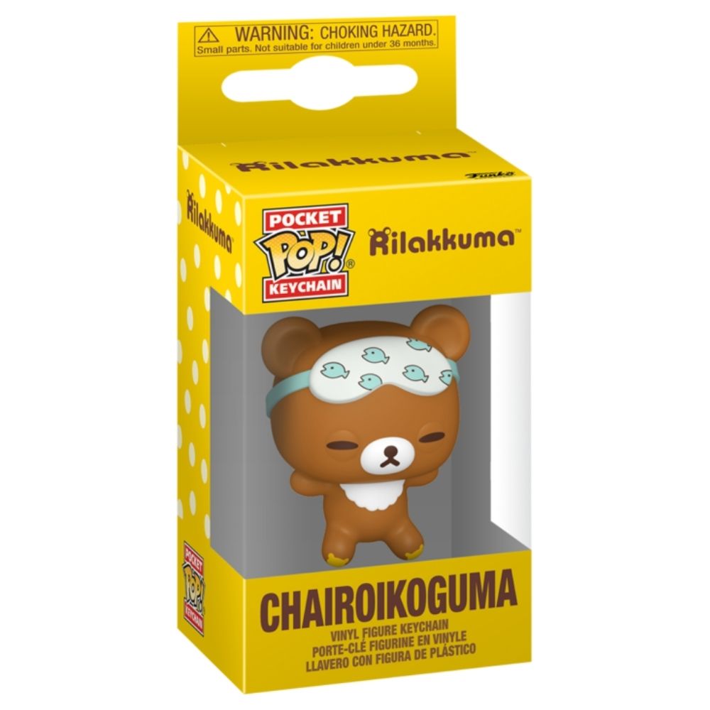 Rilakkuma - Chairoikoguma (Sleepy) Pocket Pop! Keychain