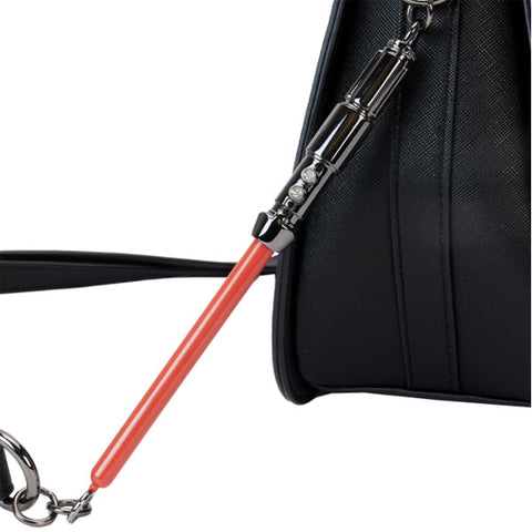 Image of Loungefly - Star Wars - Dark Side Light Saber Strap Glow in the Dark Crossbody Bag