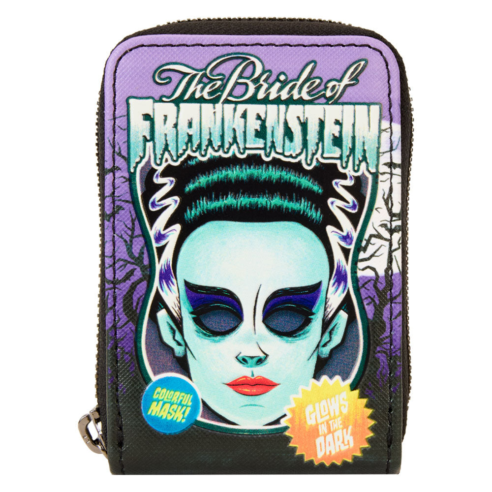 Loungefly - Universal Monsters - Bride of Frankenstein Neon Mask Zip Wallet