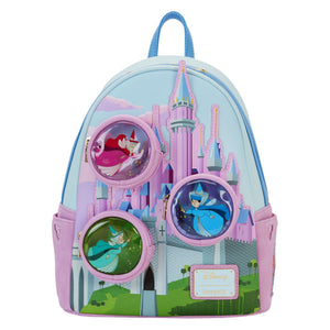 Loungefly - Sleeping Beauty - Castle Three Good Fairies Stained Glass Mini Backpack
