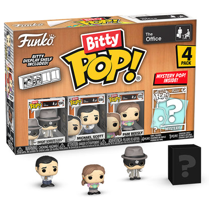 The Office - Dwight the Strangler, Michael, Pam & Mystery Bitty Pop! Vinyl 4 Pack