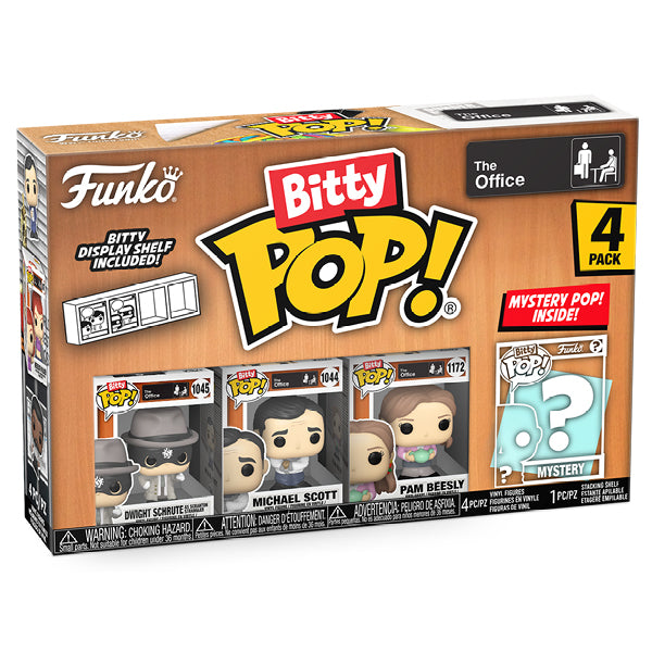 The Office - Dwight the Strangler, Michael, Pam & Mystery Bitty Pop! Vinyl 4 Pack
