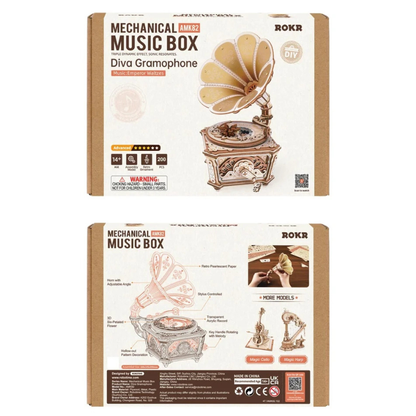 Robotime Mechanical Gear Music Box Diva Gramophon