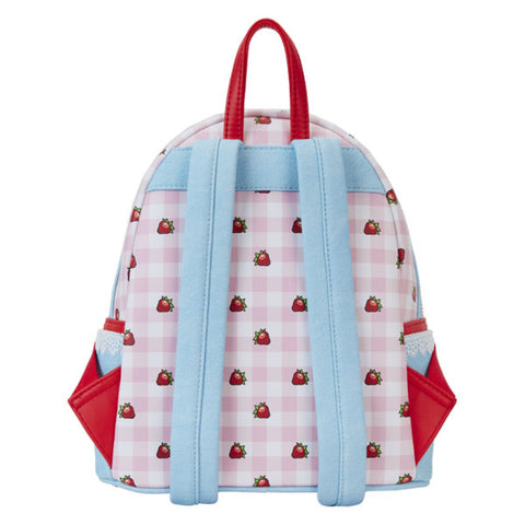Image of Loungefly - Strawberry Shortcake - 45th Anniversary Denim Pocket Scented Mini Backpack