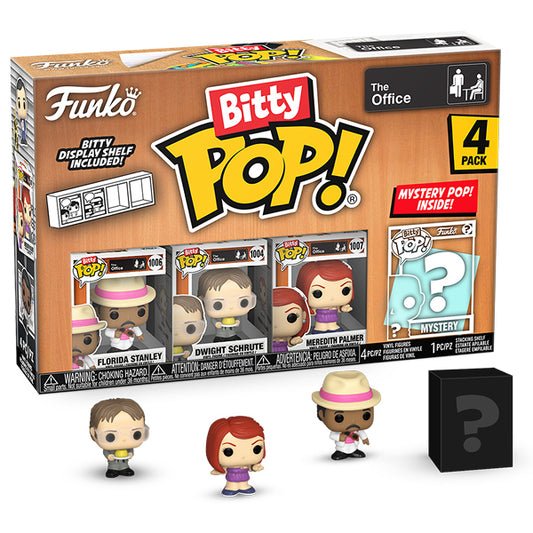 The Office - Florida, Dwight, Meredith & Mystery Bitty Pop! Vinyl 4 Pack