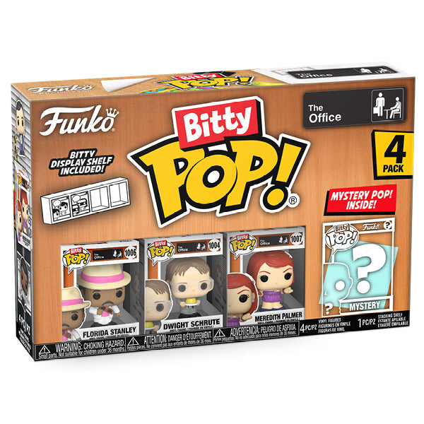 The Office - Florida, Dwight, Meredith & Mystery Bitty Pop! Vinyl 4 Pack