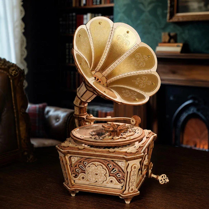 Robotime Mechanical Gear Music Box Diva Gramophon