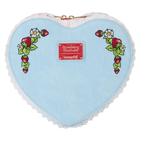 Image of Loungefly - Strawberry Shortcake - 45th Anniversary Denim Heart Scented Crossbody Bag