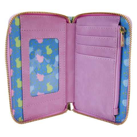 Image of Loungefly - Sleeping Beauty - Castle Three Good Fairies Stained Glass Zip Around Wallet