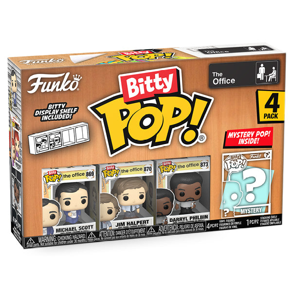 The Office - Michael, Jim, Darryl & Mystery Bitty Pop! Vinyl 4 Pack