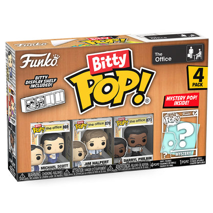 The Office - Michael, Jim, Darryl & Mystery Bitty Pop! Vinyl 4 Pack
