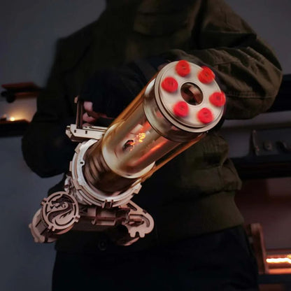 Robotime DIY Rotating Barrel Toy Machine Gun