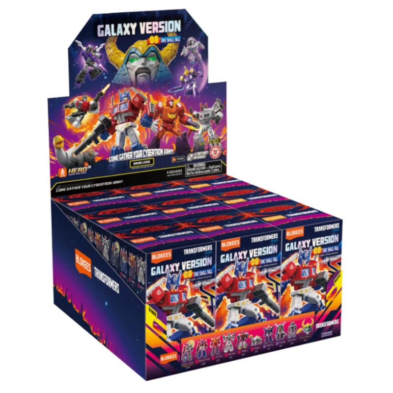 Blokees Figures - Transformers Galaxy Version 08 "One Shall Fall" Blind Box Display (9 Units)