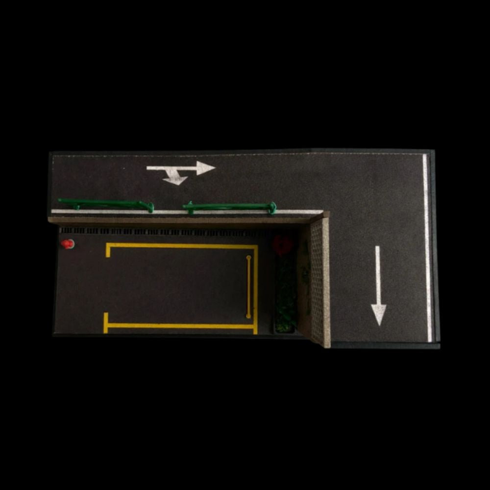 1:64 Diorama - Steep Slope Parking Space Miniature Scene