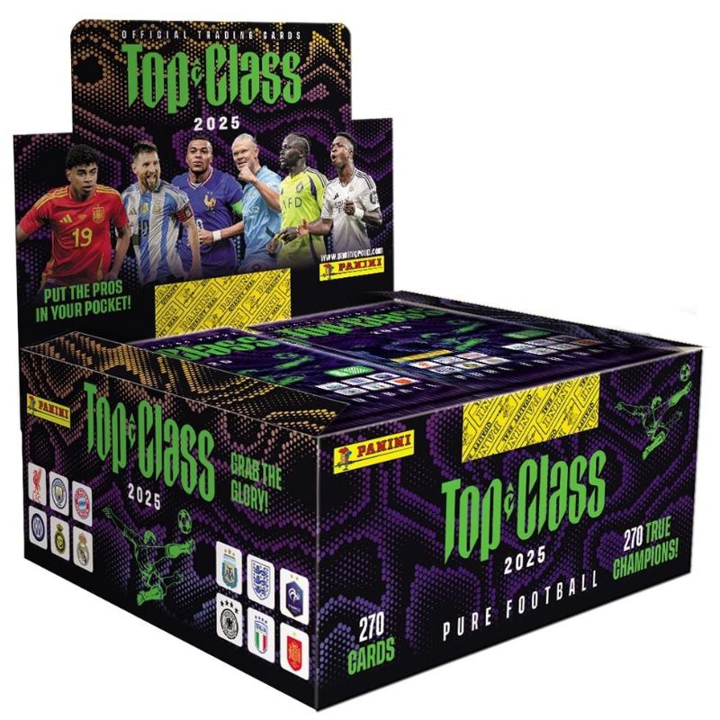 PANINI Top Class 2025 Soccer Trading Cards Booster Box (24 Boosters)