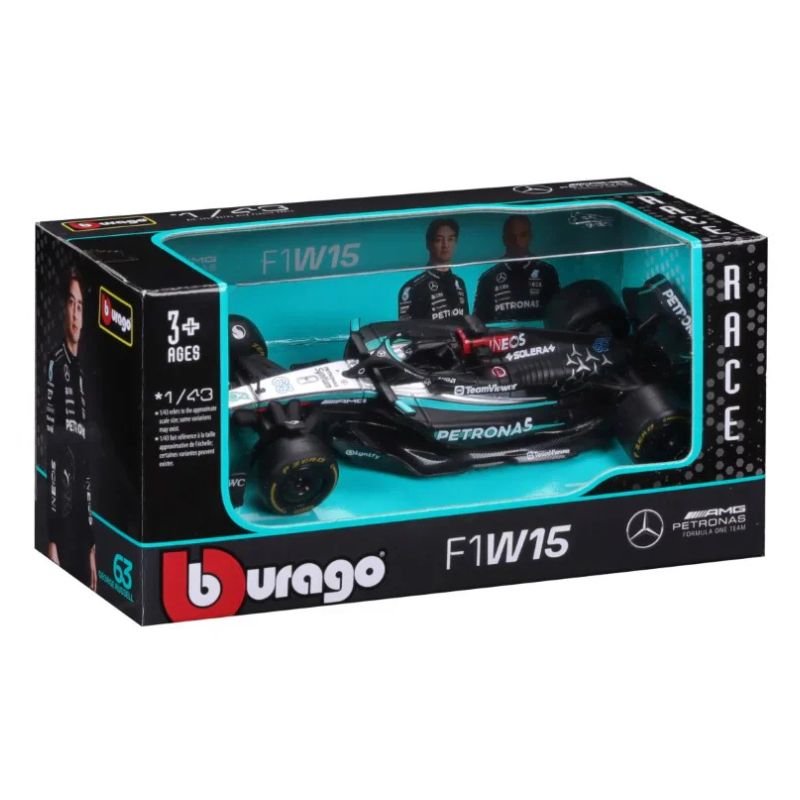 Bburago - 2024 Formula Racing 1:43 F1 Mercedes-AMG W15 #63 Russell WB