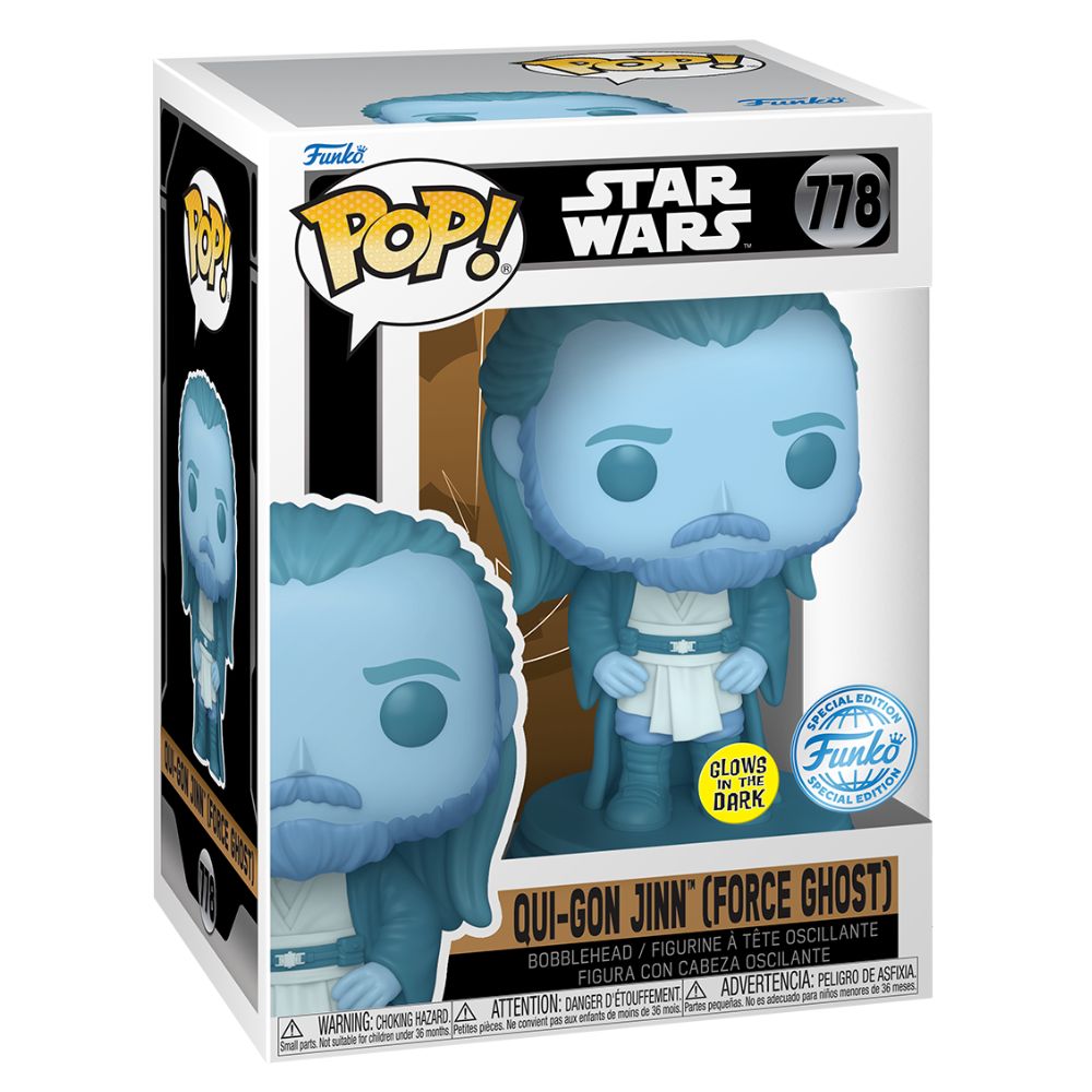 Star Wars: Obi-Wan Kenobi (2022) - Qui-Gon Jinn (Force Ghost) Glow in the Dark US Exclusive Pop! Vinyl
