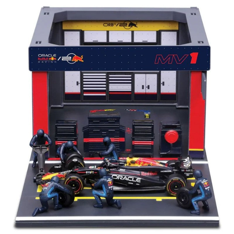 Bburago F1 1:43 Playset 1:43 2024 Red Bull Pit Pass Competition F-1  Play Set - Verstappen #1