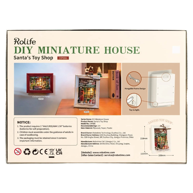Robotime DIY Mini House Santas Toy Shop