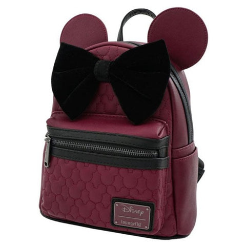 Image of Loungefly - Disney - Mickey Mouse Brown with Bow & Ears Mini Backpack