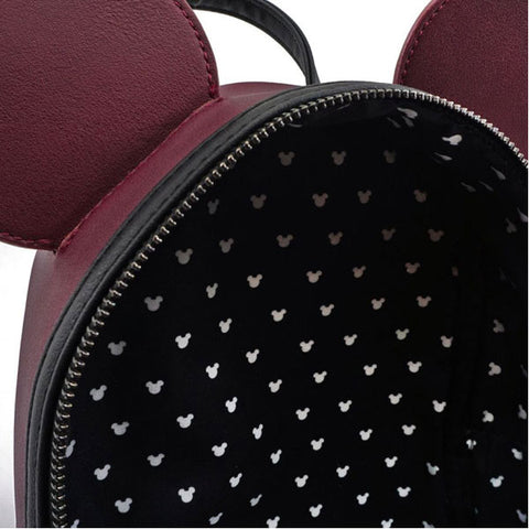 Image of Loungefly - Disney - Mickey Mouse Brown with Bow & Ears Mini Backpack