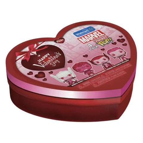 Marvel Comics: Valentines 2024 - Pink US Exclusive Pocket Pop! 4-Pack Heart Box