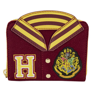 Loungefly - Harry Potter - Gryffindor Hogwarts Crest Varsity Jacket Zip Around Wallet