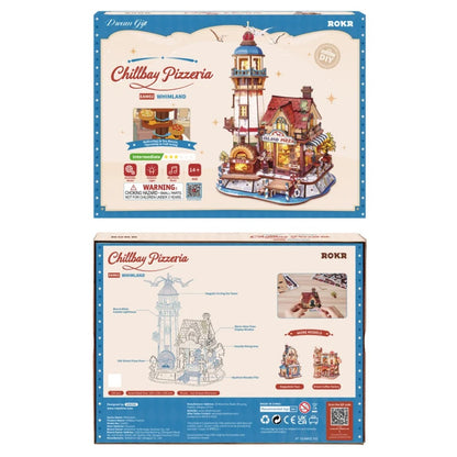 Robotime - ROKR Chillbay Pizzeria Mechanical Wooden 3D Puzzle