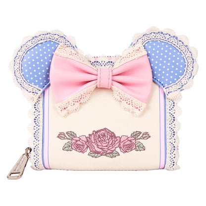 Loungefly - Disney - Minnie Floral & Lace Ears Zip Around Wallet