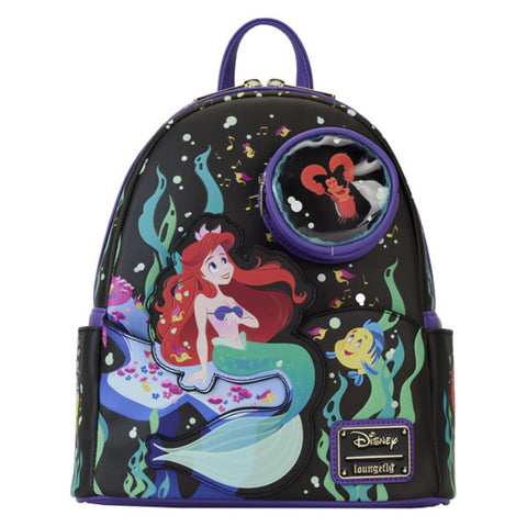 Image of Loungefly - The Little Mermaid (1989) - 35th Anniversary Life is the Bubbles Glow in the Dark Mini Backpack