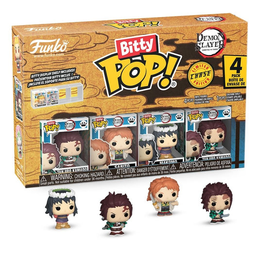 Demon Slayer - Tanjiro Bitty Pop! Vinyl 4 Pack