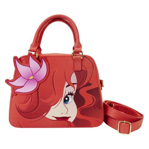 Image of Loungefly - The Little Mermaid (1989) - 35th Anniversary Ariel Cosplay Glow in the Dark Crossbody Bag