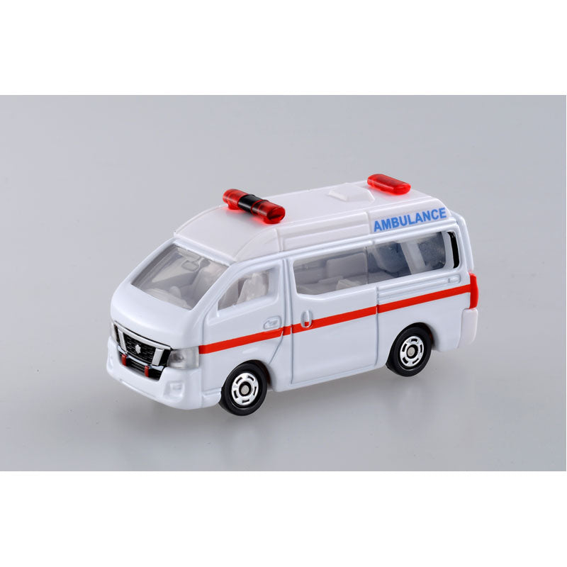 Tomica (Regular) No. 018 Nissan NV350 Caravan Ambulance - 1:56 Scale Diecast Vehicle