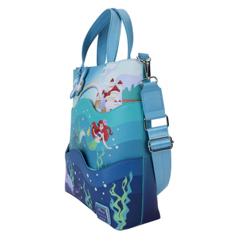 Image of Loungefly - The Little Mermaid (1989) - 35th Anniversary Life is the Bubbles Glow in the Dark Tote Bag