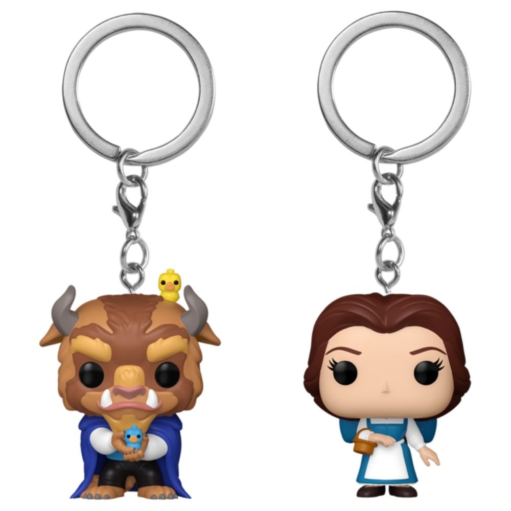 Beauty and the Beast (1991) - Belle & Beast Pocket Pop! Keychain 2 Pack