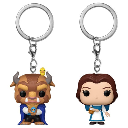 Beauty and the Beast (1991) - Belle & Beast Pocket Pop! Keychain 2 Pack