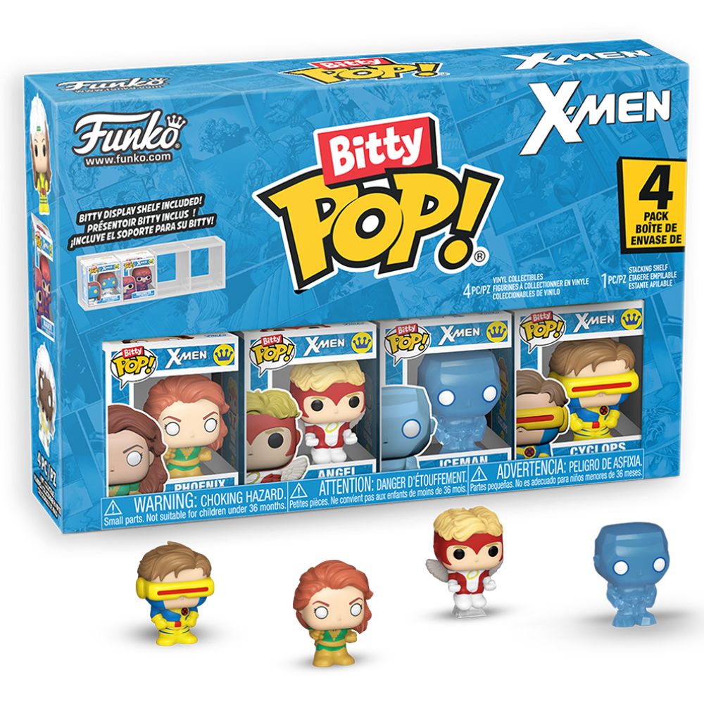 X-Men - Phoenix, Angel, Iceman & Cyclops Bitty Pop! Vinyl 4 Pack