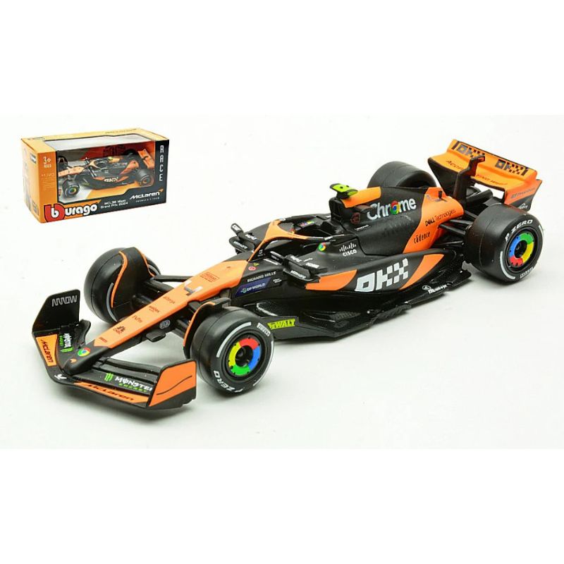 Bburago - 2024 Formula Racing 1:43 F1 McLaren MCL 38 #4 Norris WB