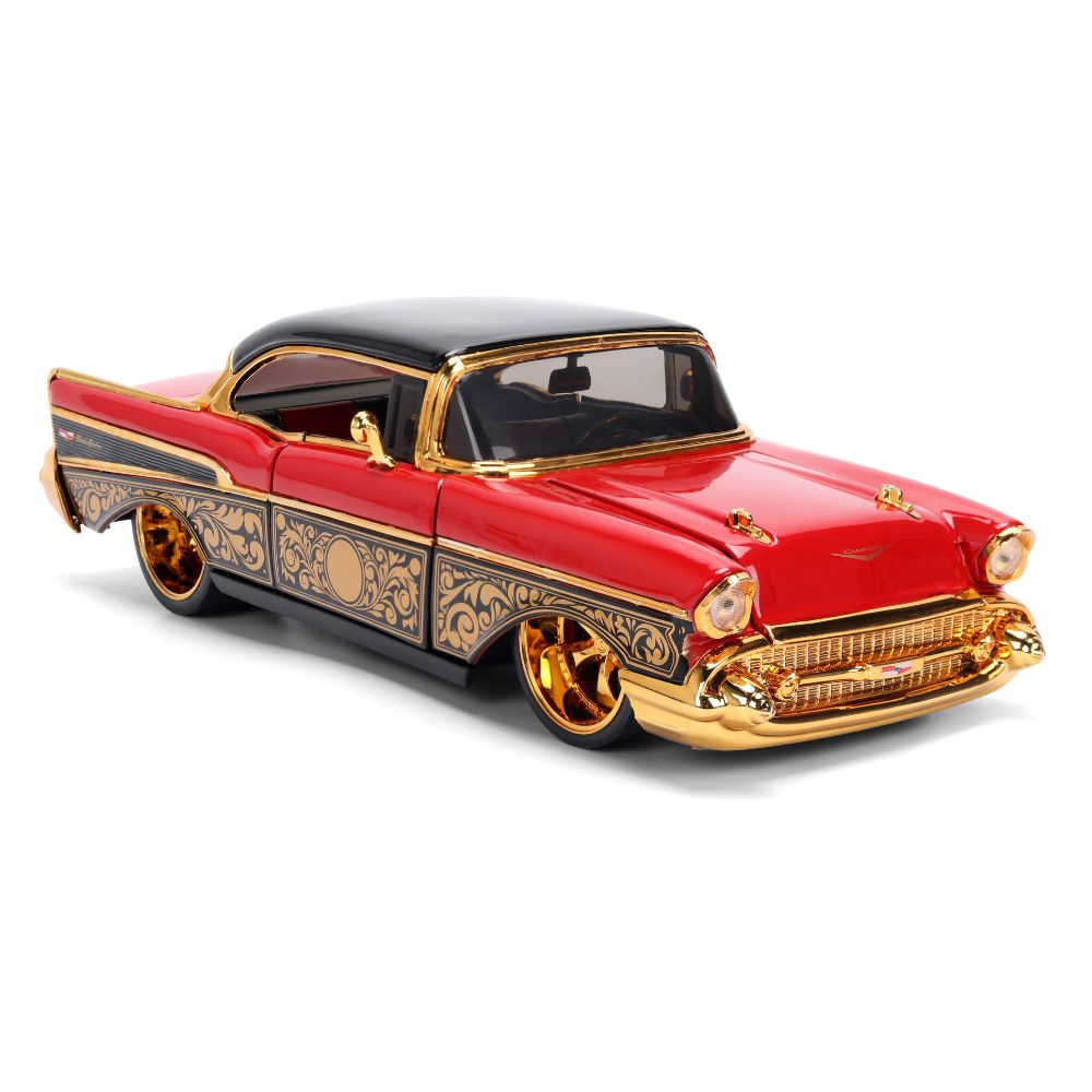 Pink Slips - 1:24 1957 BelAir (Red/Gold) Diecast Vehicle