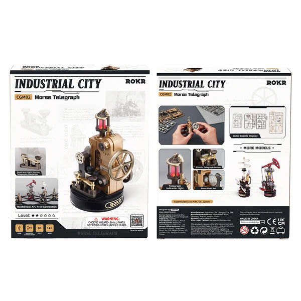 Robotime - Industrial City Morse Telegraph