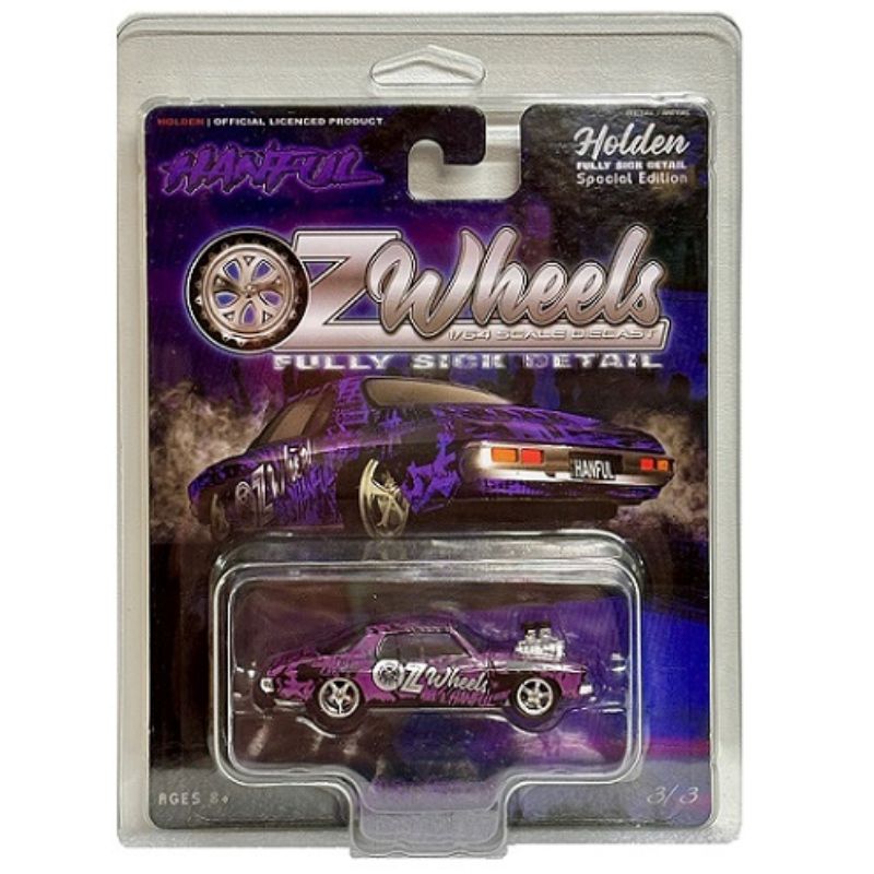 Oz Wheels 1:64 Wrapped Hanful Monaro Fully Sick Detail in Protector