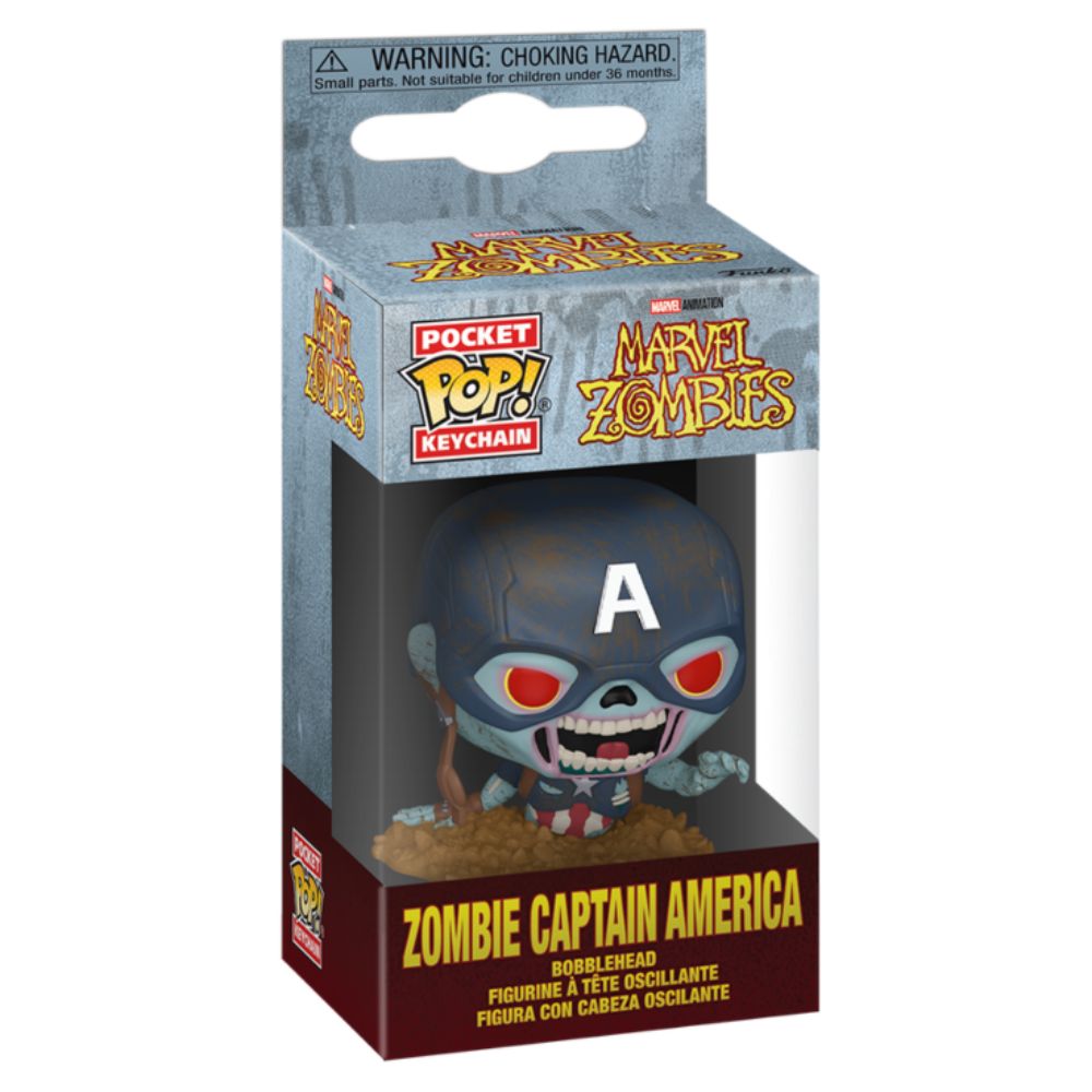 Marvel Zombies - Zombie Captain America Pocket Pop! Keychain